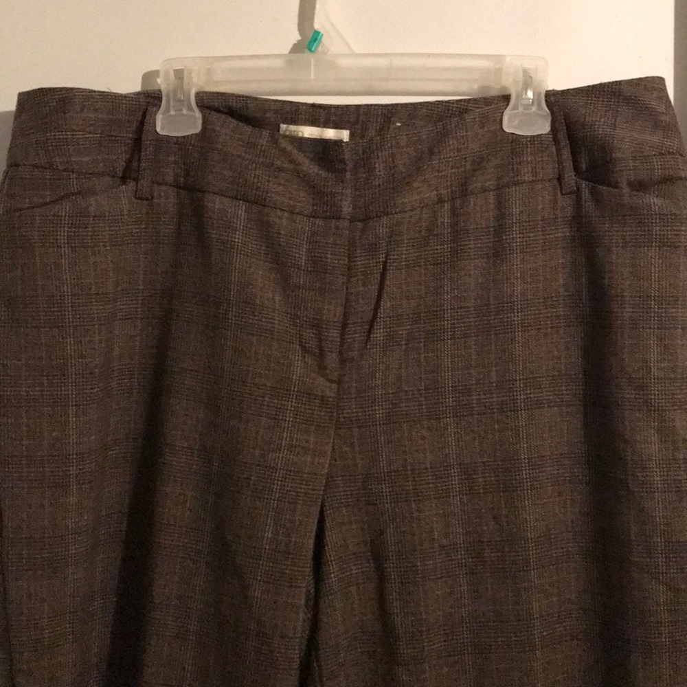 Cato’s Brown Plaid wise leg trousers size 18W